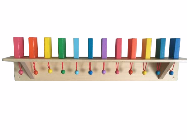 Тактильно-развивающая панель "Разноцветное домино" (12 штук)