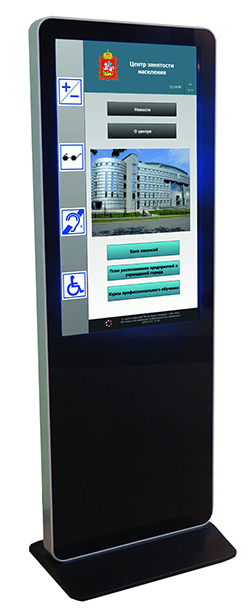 Информационный терминал NextStand 43S NR 101 ST- W1 со встроенной индукционной системой (ИС) + ПО