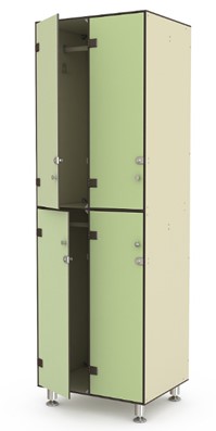 Шкаф двухсекционный двухъярусный (четыре ячейки)