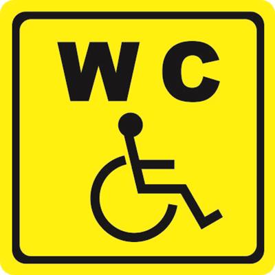 Туалет для инвалидов - тактильный знак 