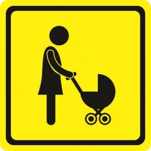 Доступность для матерей с детскими колясками - тактильный знак 