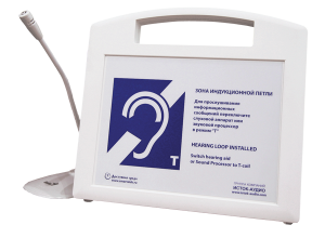 Портативная информационная индукционная система для слабослышащих Исток А2 с радиомикрофоном на стойке